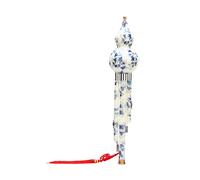 BESTonZON Seda calabaza porcelana azul y blanca instrumento musical étnico Flauta china calabaza flauta calabaza hulusi sándalo instrumentos musicales flauta cucurbitáceas