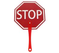 BESTonZON Señal Stop De Mano, Señal Doble Cara De Stop, Seguridad Vial Señal De Stop, Mano Sujetando Accesorios De Carteles Remo De Mano Suministro De Aula Señal De Stop