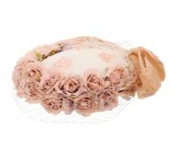 BESTonZON Sombrero de Novia Vintage Rosa Flores para Bodas Tocado Ligero y Cómodo para Ceremonias Nupciales Despedidas de Soltera y Fiestas de Té Accesorio Floral para Mujer