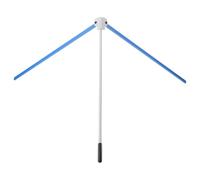 BESTonZON Soporte Ajustable para Patadas de Fútbol y Rugby Metálico Portátil Doble Barra Azul y Soporte Blanco Redondo Equipo de Entrenamiento para Fútbol Juvenil y Práctica en Campo