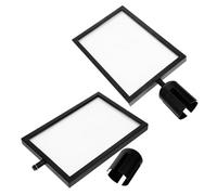 BESTonZON Soporte Metálico para Letreros de Pie A4 Negro Vertical, 2 Unidades, Soporte para Carteles de Marketing, Gestión de Multitudes en Comercios, Tiendas y Eventos