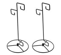 BESTonZON Soportes de Hierro para Macetas Hidropónicas 2 Unidades Soporte de Escritorio para Jarrones Colgantes Expositor de Adornos Metálico para Plantas de Aire en Casa y Oficina