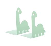 BESTonZON Sujetalibros Metálicos Infantiles de Dinosaurio Verde Claro Soporte para Libros de Escritorio 15X125 CM Tope Decorativo para Estanterías y Organización Escolar 2 Piezas