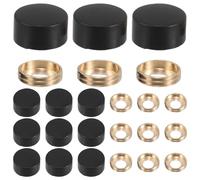 BESTonZON Tapas Protectores De Cabeza De Tornillo Tapones De Plástico Para Tornillos 20 Piezas Negros De Fácil Instalación Para Hogar