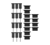 BESTonZON Tapón Antipolvo para teléfono 12 Pares para Jack de Auriculares y Puerto USB Tipo C protección contra Polvo y Arena Accesorios para teléfonos con Interfaz Type-C