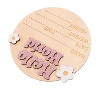 BESTonZON Tarjeta Colgante De Crecimiento Letrero De Anuncio De Nacimiento Letrero De Madera Para Guardería Decoración De Shower Recuerdo Para Bebés