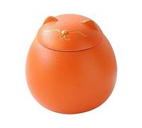 BESTonZON Tarro Hermético De Cerámica Carrito De Té De Gato De Cerámica Pequeños Botes De Cocina Tarro De Té Del Gato De La Fortuna Bote De Té Japonés Caja De Te Cerámico Mini Comida De Gato