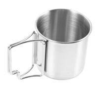 BESTonZON Taza de Agua Portátil Inoxidable con Asa para Camping Senderismo y Picnic Vaso para Bebidas y Cerveza