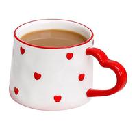 BESTonZON Taza De Cerámica Decorativa Para San Valentín Taza De Café Diseño De Corazón Para Oficinas Restaurantes y Hogar Para Parejas y