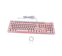 BESTonZON Teclado Mecánico Retro Punk Cherry Teclado para Compatible Laptop y Pc Diseño Ergonómico y Retroiluminación Led