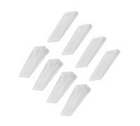 BESTonZON Topes de Puerta Transparentes de PVC Flexibles Cuñas Niveladoras Antideslizantes para Muebles y Puertas Juego de 8 Unidades 4 Grandes y 4 Pequeños Seguridad Infantil y