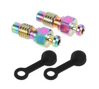 BESTonZON Tornillos de Purga para Frenos de Bicicleta con Tapas Compatible con Bicicletas de y Carretera Fácil Instalación Entrada de Suciedad Repuestos para Sistema de Frenos