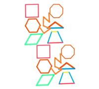 BESTonZON Varillas Geométricas para Aula 100 Piezas Palitos de Construcción Matemática de Plástico Resistente 5 Tamaños 4Cm 5Cm 6Cm 8Cm 9Cm para Manipulación y Aprendizaje de Formas