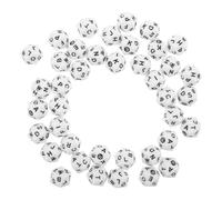 BESTonZON Word Dice Game, 40PCS 20-Sided English Letter Alphabet Dice, Acrílico, Blanco, for School Learning Dice Games and