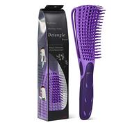 BESTOOL - Cepillo desenredante para cabello negro natural, textura afro 3/4abc, cepillo de cabello rizado más rápido y fácil, desenreda el cabello húmedo o seco sin dolor (morado)