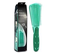BESTOOL Cepillo pelo rizado, cepillo desenredante para cabello negro natural rizado afro textura 3/4abc, cepillo para cabello más rápido y fácil desenredar cabello mojado o seco (verde)