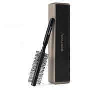 BESTOOL Cepillo redondo pequeño para cabello corto, cepillo redondo con rodillo para tupé, ideal para peinados hacia atrás, flequillo y barba masculina
