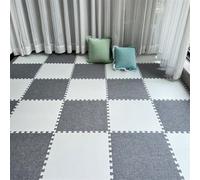 BESTORI 16 Piezas Alfombra Puzzle Colchoneta de Espuma EVA Antideslizante para Niños Suelo Protector para la Habitación Infantil Gris/Blanco
