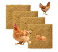 BESTORI 4 Piezas Almohadillas para Nido para Gallinas Lavables de Simulación de Hierba para Pollos Accesorios para Gallinero, Poner Huevos