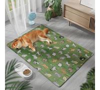 BESTORI Alfombra Comedero Perro, Alfombrillas Absorbentes para Gatos, Alfombrilla Antideslizante para Dispensador de Alimentos y Agua Gato Verde, 50 x 70 cm