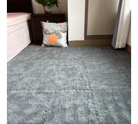 BESTORI Alfombra Puzzle 16 Piezas, Tapete Puzzle, Colchoneta Suelo, Alfombra Gateo EVA Espuma Suave Antideslizante 30 x 30 cm Gris