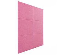 BESTORI Gran Corcho Pared Autoadhesivo 6 Piezas 30 x 30 cm, Tablero de Anuncios de Fieltro para Colgar Fotos Notas de Oficina Decoración del Hogar Rosa
