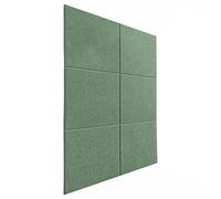 BESTORI Gran Corcho Pared Autoadhesivo 6 Piezas 30 x 30 cm, Tablero de Anuncios de Fieltro para Colgar Fotos Notas de Oficina Decoración del Hogar Verde
