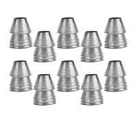 BESTOYARD 10 Piezas Cuña de Mango de Hierro Redonda, Cuña para Fijación de Herramientas, Color Plata, para Estructura de Madera y Martillo, para Trabajadores de Construcción y Carpinteros