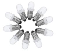 BESTOYARD 10 Unidades Mini Bombillas LED E10 para Experimentos Físicos y Luces Indicadoras, Bombilla Pequeña de Vidrio y Metal, y Multifuncional 12v 0.2w