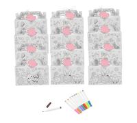 BESTOYARD 1juego Decorativo De Cajas De Dulces De Pascua Para Fiestas Pack De Cajas Vacías Para Colorear Rotuladores Actividad Creativa Para Niño Niña Celebraciones De