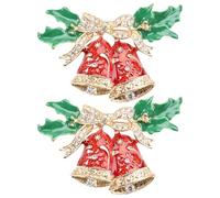 BESTOYARD 2 Piezas Broche de Navidad Clásico de Aleación Cómodo y Resistente para Uso Diario Diseño Atractivo y Temático Navideño para Complementar Tu Vestuario