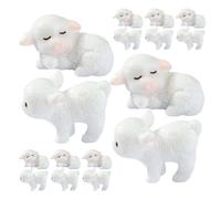 BESTOYARD 20piezas Mini Ovejas De Resina para Decoración De Jardín y Accesorios De Casa De Muñecas Adorables Figuras De Ovejas para Macetas De Suculentas y Decoración De Paisajes