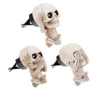 BESTOYARD 3 Piezas Adorno de Ambientador para Coche Clip de Ventilación en Resina Color Forma de Cabeza de Fantasma, Adorno Interior y Ambientador Impulsado por Viento