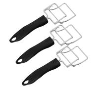 BESTOYARD 3 Piezas Pinza para Bandeja de Horno, Acero Inoxidable y | Agarre Estable y Diseño Ergonómico, Uso en Microondas y Horno, Textura Mate Antideslizante, Compacto
