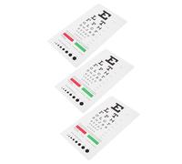 BESTOYARD 3 Piezas Tabla de Visión Estándar para Examen Visual Cartilla Pvc de Doble Cara Paquete de Unidades para Pruebas de Agudeza Visual