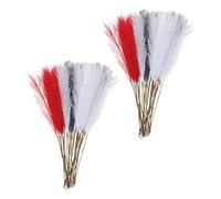 BESTOYARD 30 Unidades Pampas Artificiales en Tonos Rojos, Blancos y Azules para Decoración Patriótica sin Riego, sin Desorden, Ideales para Oficinas y Celebraciones del 4 de Julio