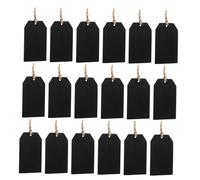 BESTOYARD 32piezas Mini Etiquetas De Pizarra De Madera Doble Cara Carteles Colgantes Reutilizables para Botellas Bodas y Cestas Etiquetas Erasables para Manualidades