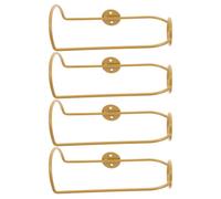 BESTOYARD 4 Piezas De Metal Dorado para Botellas De Vino Y Comedor - Estantes Organizadores para Bodega, Bar, Soporte para Licores, Almacenamiento Que Ahorra Espacio, Cocina, Colgante Rojo