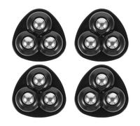 BESTOYARD 4 Piezas Ruedas Giratorias de 3 Bolas Adhesivas para Bote de | Abs y Acero, Movimiento Multidireccional, Capacidad de 25kg, Negro, para Macetas y Contenedores