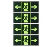 BESTOYARD 4 Piezas Señal Resistencia de Emergencia de Luminosa para Salida a Acrílica Grandes Visibilidad y Daños para Múltiples Espacios Nocturna Salidas