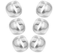BESTOYARD 6 Piezas Anillos Servilleteros de Acero Inoxidable para Servilletas Plata Elegantes para Mesa de Comedor para Formales y Fiestas