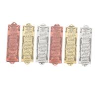 BESTOYARD 6piezas Mezuzah De Sagrada para Decoración De Puerta Escritura Inglés y Hebreo Adorno Religioso Retro para Hogares y Celebraciones