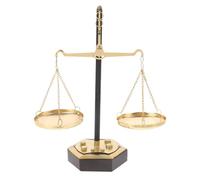 BESTOYARD Balanza de justicia de metal para decoración del hogar, oficina o estudio, balanza decorativa para abogado, centro de mesa, 1 unidad