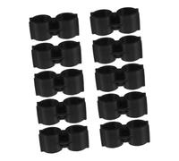 BESTOYARD Clip De Doble Poste Para Escoba y Recogedor 10 Piezas Abrazadera De Plástico Sujeción Multiusos Ahorro De Espacio Organización De Limpieza