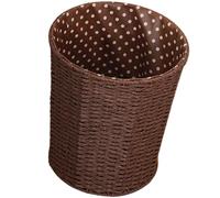BESTOYARD Cubo de Basura Tejido de Ratán, Hierro y Cuerda Papel, Café | Estilo Pastoral, Ligero y Multiusos, para Cocina y Dormitorio, Resistente, Uso Decorativo Color Aleatorio