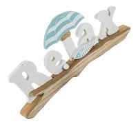 BESTOYARD Decoración Playera para Habitación con Estilo Náutico Letrero de Madera Retro de Alta Densidad Adorno de Silla de Playa Verde para Hogar y Fiesta