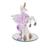 BESTOYARD Estatua de Unicornio de Cristal con Alas Escultura Decorativa para Hogar Diseño Elegante y Detallado para Ambiente Mágico