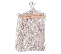 BESTOYARD Hamaca Colgante de Algodón con Barra de Madera, Beige, Ligera | Senderismo y Jardín, Fácil de Transportar, Resistente y Estable, Incluye Bolsa Especial de Tela