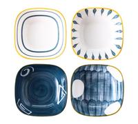 BESTOYARD Juego de 4 Platos de Cerámica para Salsa y Condimentos, Diseño Japonés, Apto para Restaurante y Obsequio, Adecuado para Servir Mostaza y Salsas Reutilizable
