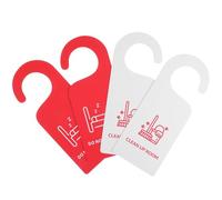 BESTOYARD Letrero Colgante de Puerta Doble Cara en PVC 8.46X3.34 Pulgadas Señales No Molestar Favor Limpie, Indicado para Hoteles, Negocios y Oficinas